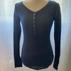 AÉROPOSTALE Navy Thermal Top, Sz S
